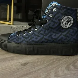 Versace | Shoes | Versacemens Blue Greca Hightop  display picture 2